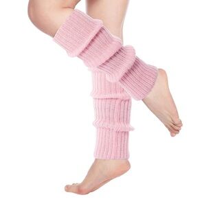 Pink Ribbed leg Warmers